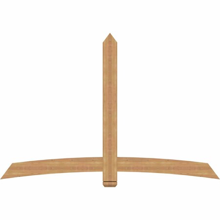 Ekena Millwork Bellingham Timber Gable Bracket, Western Red Cedar, 84"W x 56"H x 1 1/2"D x 5 1/2"F, 16/12 Pitch GBW084X56X0206BEL00SWR